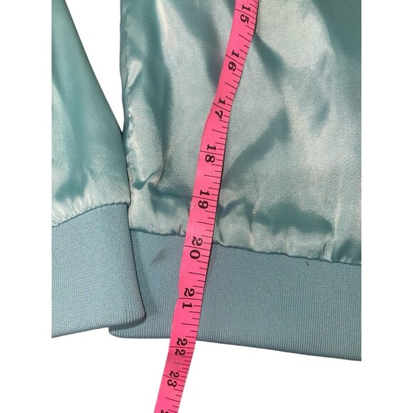 Romeo & Juliet Couture Women’s Medium Mint Satin Floral Embroidered Jacket READ - Picture 9 of 12